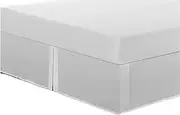 BBPM Bed Skirt Solid Color Bed Skirt Ruffled Bed Skirt Cover Bedroom Bed Cover Bed Skirt Non-Slip Mattress Cover Bedsheet/Bedspread,White,Full/140 * 190cm