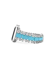 Lagos Smart Caviar Blue Ceramic Apple Watch Bracelet, 38mm