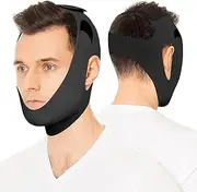 Anti Snore Chin Strap for CPAP Users, Snore Stopper with Adjustable Velcro, Chin Strap for Sleeping Comfortable Stop Snoring Solution, Anti Snoring Devices Breathable and Reusable