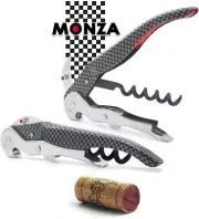 Pulltex ClickCUT MONZA Carbon Fibre Waiters Corkscrew Made in Spain Gift Boxed
