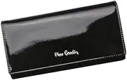 [Pierre Cardin] Women's Wallet Made from 100% Natural Leather with Glossy Surface, 17.5 x 9.5 x 3.3 cm, for up to 10 Cards, 21 Note compartments, 2 Coin compartments