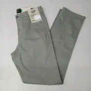 Dockers Original Chino Pants Men's 28x32 Gray Slim Fit Cotton Hemp Stretch
