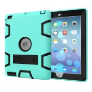 MCC Stylish Shockproof iPad mini 1 2 3 Case Cover Heavy Duty Kids Apple [Light Blue+Black]