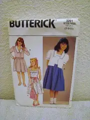 Vintage Butterick Uncut Sewing Pattern #3201 - Sz. 7-8-10- Girls' Dress
