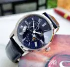 Orient RA-AK0011D30B Sun & Moon Blue Automatic Leather Roman Numeral Men's Watch