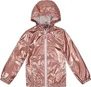 [JOYSON] Girls Rain Lightweight Jacket Waterproof hooded Windbreaker Jacket for Kids Outdoor Softshell Raincoat with Mesh Lining
