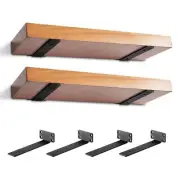 Heavy Duty Shelf Bracket 4 Pack Floating Shelf Brackets 12 inch Long Brackets...