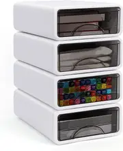 Stackable Desk Storage Box for Stationery Supplies - 4PCS