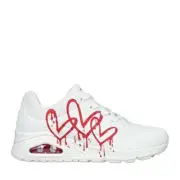 Skechers Uno Womens White Red
