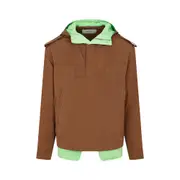 [Dior Homme] Dior Homme-Coffee Brown Hooded Anorak-Uomo 50 IT