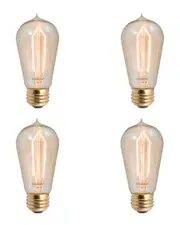 Bulbrite Set of 4 Incandescent Nostalgic Bulbs