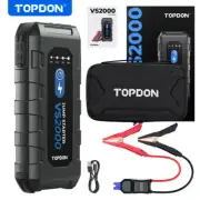 TOPDON VS2000 2000A 16000mAh UltraSafe 12V Car Jump Starter Battery Power Pack