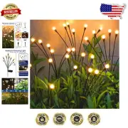 Flexible Iron Wire Solar Garden Lights - 8 Pack of Swaying Warm White Beauties