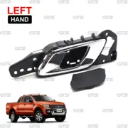 Fits Ford Mazda BT-50 Ranger 2012 - '21 Lh Chrome Black Lever Door Handle Inner