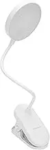 Desk Lamp with Clamp, 3 Dimmable Brightness Bed Night Light, 4000mAh Gooseneck Eye Caring Reading Lamp, for Reading, Makeup, Craft