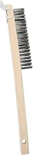 Abaodam Pizza Brush Wire Brush with Scraper Pizza Stone Cleaning Rust Removal Stainless Steel Scratch Remover Paint Scrapers Wire Wheel for Drill Steel Scrubber Welding Shoes Wood