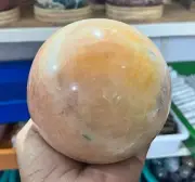 Large Yellow Aventurine Sphere Gem Ball Crystal Sphere Carved Crystal Ball