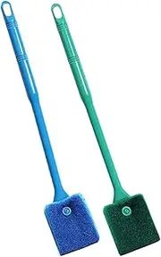 MagiDeal Pack-of-2 Double-Side Sponge Brush Cleaner Cleaning Tools Algae Scrapper Scrubber for Fish Tank Aquarium Glass Cleaning