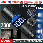 1200000LM LED Flashlight Zoom Light Super Bright Torch Type-C Rechargeable Lamp