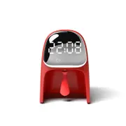 D01A-01 Time gentleman Alarm Clock Desktop Lamp Intelligent Multi-functional Timing Bedroom Bedside Lamp RED COLOR