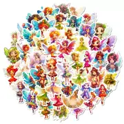 50 pcs Fairy Stickers Vinyl Waterproof Non-Fading Assorted Designs