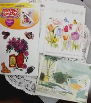 2 Get Well cards & Get Well Soon application #30006-01 Precious Transfers- new