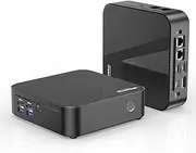 DreamQuest Mini PC Come with OS, Intel N150 (up to 3.6GHz) Mini Desktop Computers 16GB DDR4 512GB SSD, USB C, DP, HDMI, USB 3.2, Dual LAN,WiFi, Bluetooth, Support 4K 60Hz, Support Linux
