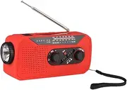 Wind Up Solar Radio Emergency Solar Radio Crank Powered Radio with Rechargeable Battery SOS Alarm AM/FM/WB Bright Flashlight Headphone Jack USB Port for Outdoor Camping Hiking