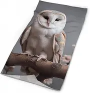 [YKLBV] Neck Gaiter Face Cover Scarf A Small White Barn Owl Warmer Windproof Face Cover for Men And Women,Soft Windproof, Hiking Cycling Running