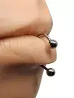 Lippy Lip Labret Ring Loop Piercing 16g (1.2mm) 10mm Steel Ball 4mm Jewellery