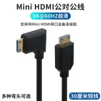 在飛比找Yahoo!奇摩拍賣優惠-迷你HDMI公對公視頻連接線雙頭mini hdmi轉接線雙高