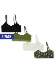 Sweet N Sassy Girls' 4-Pack Bras