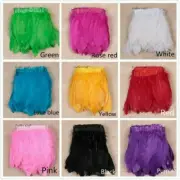 2M Goose Feather Tassel Trims Dyed feather Fringes Ribbons Skirt Decor DIY