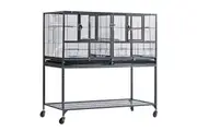 Flyline Single-Double Breeding Bird Cage for Canary Parakeet Cockatiel Lovebird Finch