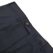 PT01 NWT Flat Front Dress Pants Size 48 32 US Blue Small Pattern Wool Blend
