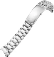 [BANDKIT] 316L Stainless Steel Watchband Fit For Omega Speedmaster 007 Seamaster 300 AT150 Planet Ocean Speedmaster Watch Strap Solid Bracelets 18mm 20mm 22mm