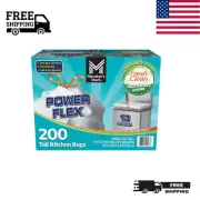 Member's Mark Power Flex Tall Kitchen Drawstring Trash Bags Fresh Scent 13 gal