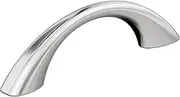 [Amerock] BP3723026 Polished Chrome Cabinet Pull | 3 inch (76mm) Center-to-Center Cabinet Hardware | Vaile | Furniture Hardware | Drawer Pull