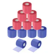 12 Rolls 30 Yards Foam Pre Wrap Athletic Tape Sports Prewrap, Blue/Pink