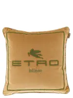 [Etro Home] Etro Home-Spunga Logo Cushion Cushions Beige-Unisex OS