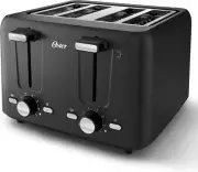 Oster 4-Slice Toaster with Bagel and Reheat Settings and Extra-Wide Slots