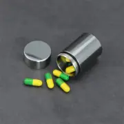 1Pc Mini Pill Organizer Box Tea Storage Tank Round Stainless Steel Stash Jar