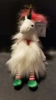 Aurora Cinnamon Elf Unicorn 13” Christmas Holiday Plush Stuffed Animal Free Ship