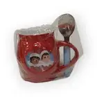 Elf On The Shelf Ceramic Red Mug Set With Spoon Christmas Hot Cocoa Coffee New