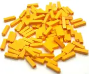 Lego 100 New Bright Light Orange Bricks 1 x 1 x 3 Stud Pieces