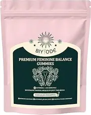 Premium Vegan Feminine Balance Gummies - Immune Support & Women's Health - Gluten-Free, Halal - Hawaiian Pineapple Flavor - 60 Count