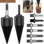 1/2Pcs Firewood Log Splitter High-Carbon Steel Wood Log Drill Bit with qrkyB
