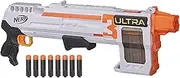 NERF Ultra Three Blaster, Pump-Action, 8-Dart Internal Clip, 8 Ultra Darts, Compatible Only Ultra Darts,Orange, White