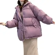 [Generic] Ladies Spring Hoodie Loose Casual Lightweight Zip Up Jackets Long Sleeved Stylish Quilted Coat
