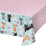 Purr-fect Party Plastic Tablecloth